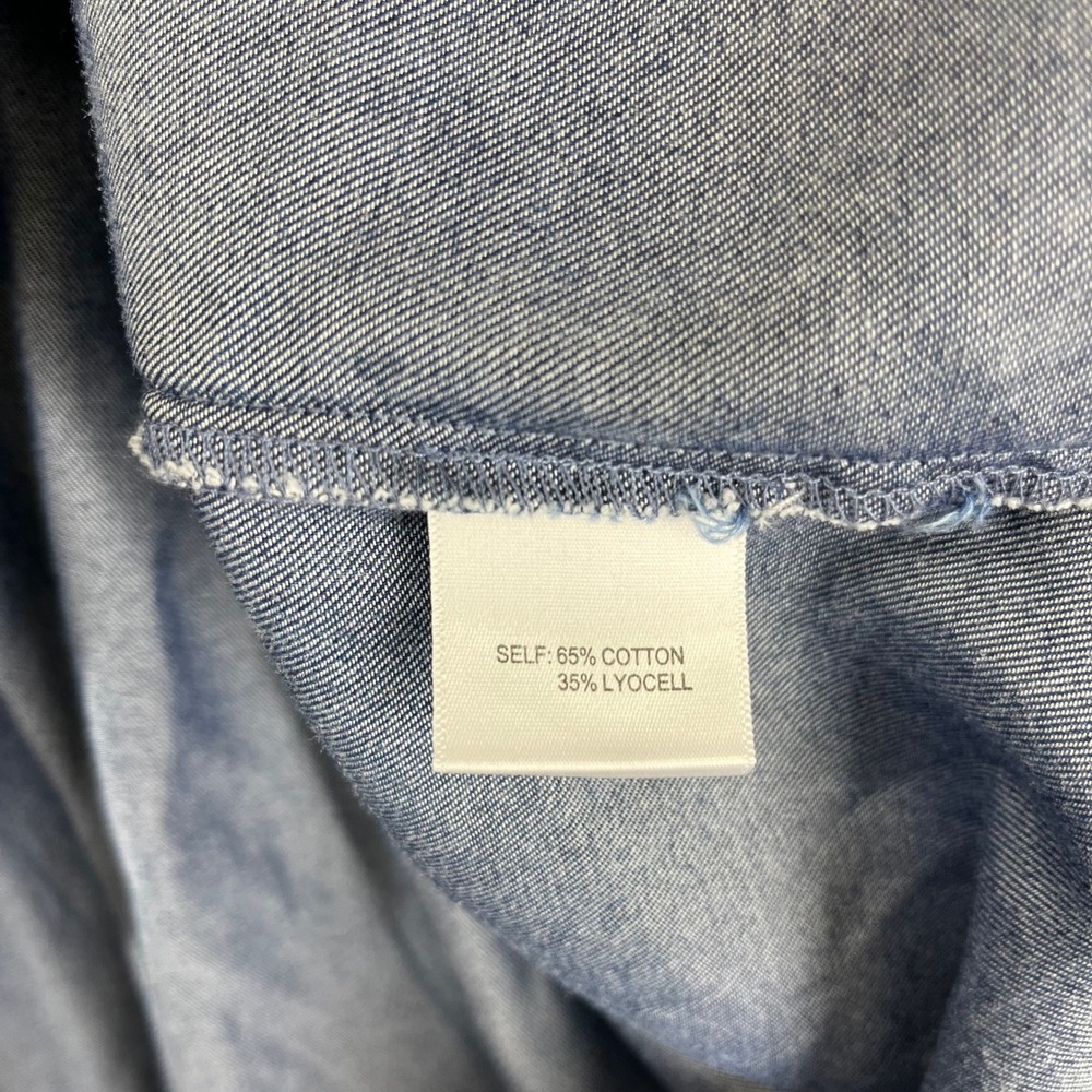 Jane‎ + Delancey Denim Tunic Womens 3X Blue V-Neck Oversized Chambray Top - Picture 9 of 12